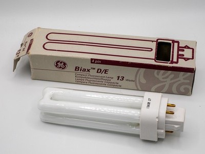 GE BIAX D/E 13W 4 Pin GX24q-1 Base - CFL BRAND NEW
