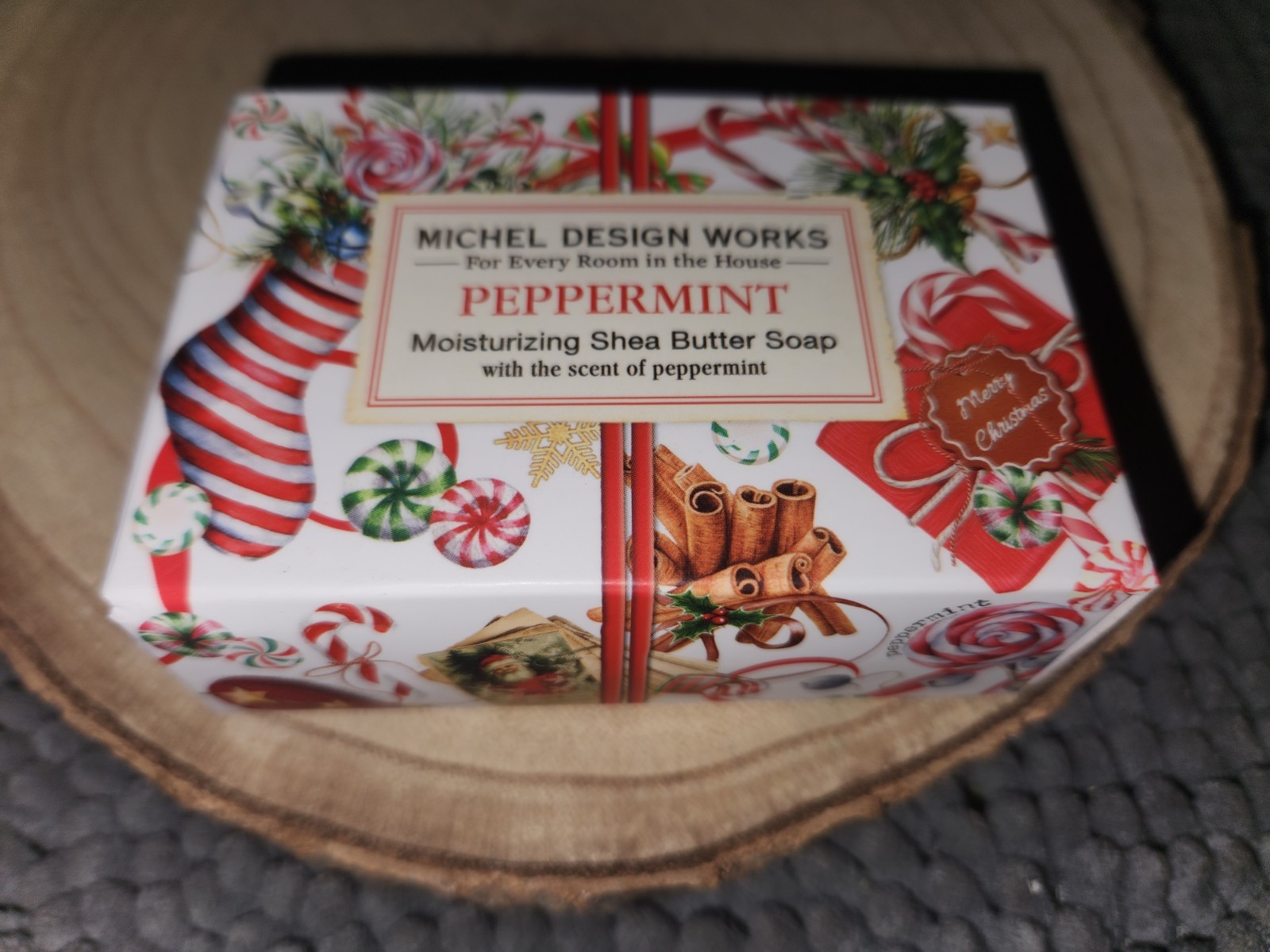 Michel Design Works Peppermint Shea Butter Soap Bar Made In England~4.5oz 