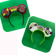 Disney Inspired Birthday Boy Mickey Mouse Ears Headband Disney Cars or Toy Story