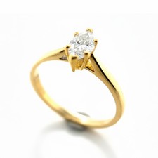 18ct Yellow Gold 0.5ct Marquise Diamond Ring