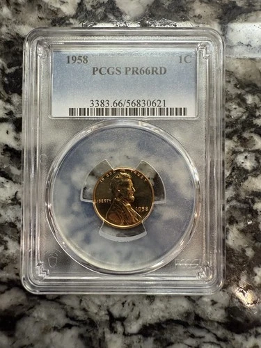 1958 Proof Lincoln Wheat Cent PCGS PR66RD
