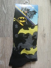 BIOWORLD BATMAN Crew Socks Men's Blue Sock Size 10-13 Shoe size 8-12