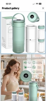 Portable Breast Milk Cooler, 24H 360° Cooling