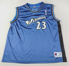 Vintage Champion Washington Wizards Jersey Mens XL Blue NBA Michael Jordan 23