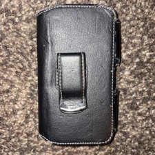 iWorld iPhone Case - Magnetic Black Leather w White Stitching Minimal Sleek