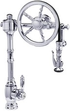 Waterstone 5100-CH Traditional The Wheel Pull Down Kitchen Faucet, Chrome