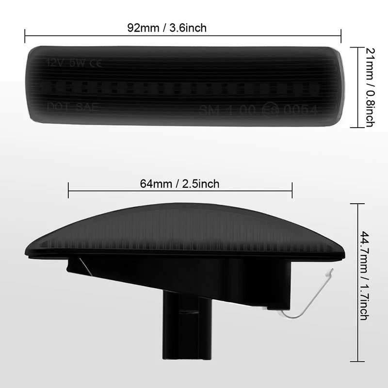 Luz de señal de giro LED lateral dinámica para Land Rover Range Rover LR2 LR3 LR4 Foto 3 de 4