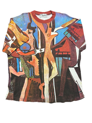 Vintage Picasso The Three Dancers 1925 Shirt Art Promo All Over Adult Large 90s