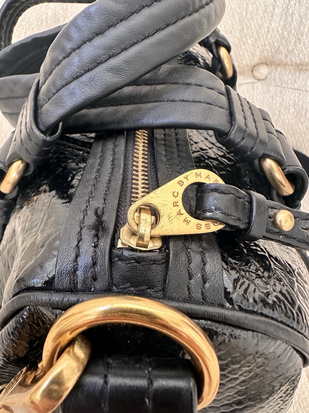 Marc by Marc Jacobs Turnlock Black Python Snake E… - image 5