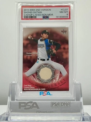 SHOHEI OHTANI 2013BBM 2ND VERSION CARD SHOP NON MEMORA #CL07 PSA8!POP25!(RC)