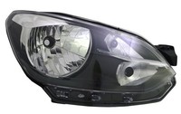 Scheinwerfer Rechts FüR VW Up 2011 - 2016 H4 Schwarz Halogen + LWR Stellmotor