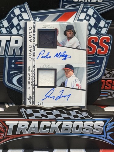 🔥2025 Leaf in the Game Used Sports 4 Patch Auto Greg Maddux, Randy Johnson 2/3