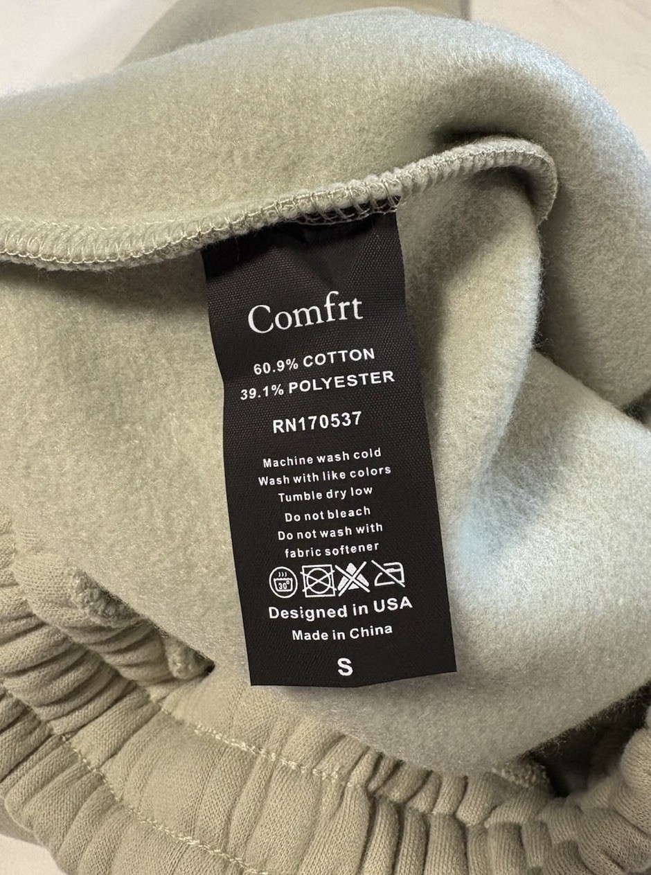 Comfrt Signature sweatpants Color- Green Tea Unisex Adult Size Small