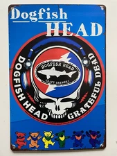 Grateful Dead - Dogfish Head Beer Metal Sign  Dancing Bear - Juicy Pale Ale
