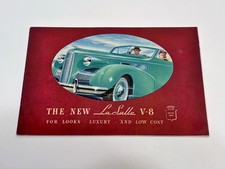 1939 LA SALLE V8 BY CADILLAC ORIGINAL SALES BROCHURE NOT A REPRINT