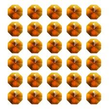 30Pack K9 Crystal Octagon Beads 1 Hole Pendants 14mm Amber