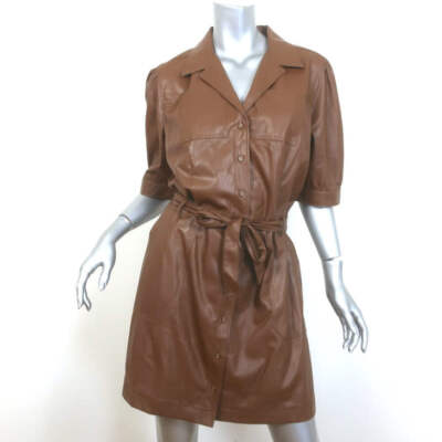 knee length dresses for ladies Milly Faux Leather Mini Dress - Black