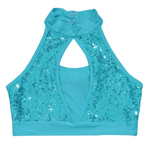 Girls Boys Metallic Tops Ballet Gymnastics Leotard Shirts Vest for Jazz Hip Hop - Picture 47 of 51