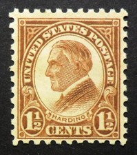 582 MNH 1925 1 1/2c Warren Harding President Republican Teapot Dome scandal