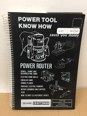Vintage 1984 Sears Roebuck Craftsman Power Tool Know How Power Router Manual