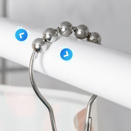 Duschvorhanghaken Mit Diamant-Design - 12 Stück Edelstahl Ringe