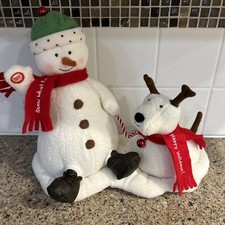 VTG 2004 Hallmark Jingle Pals Snowman Dog Animated Musical Singing Works