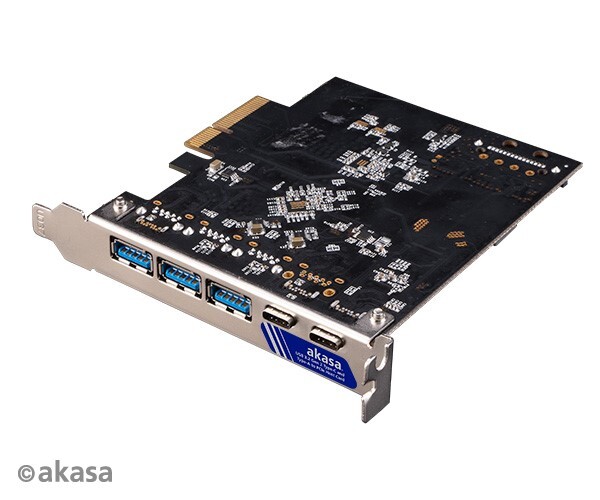 Akasa AK-PCCU3-09 USB 3.2 Gen 2 Type-C and Type-A to PCIe Host Card