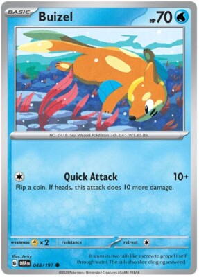 Buizel Pokemon TCG Card 048/197