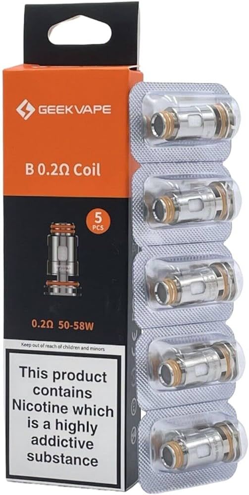 GeekVape Aegis Boost Coils B series 0.3Ω 0.4Ω & 0.6Ω 0.2Ω Boost Kit Coils  5pk