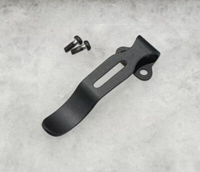 Black Steel Deep Pocket Clip For Wurkkos HD01 PRO Flashlight