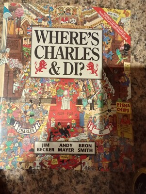 Where's Charles & Di Jim Becker  New see pix Where's Waldo Parody reg $10