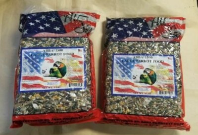 x 5lbs bags (10lbs total) of Abba 1500 parrot seed amazons