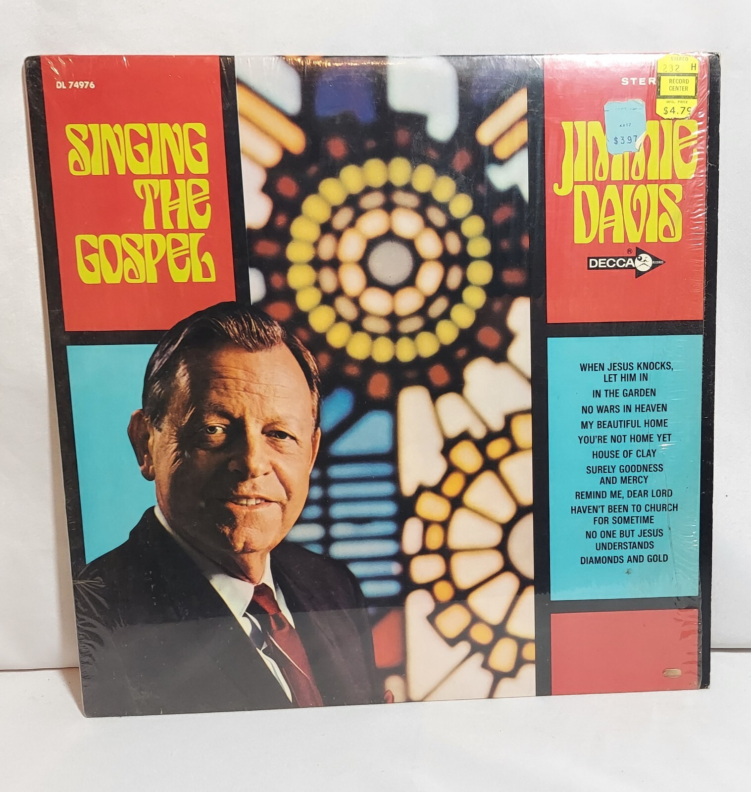 JIMMIE DAVIS: singing the gospel DECCA 12" LP 33 RPM Vinyl Record 