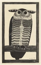 Horned Owl : Samuel Jessurun de Mesquita : 1915 : Archival Art Print