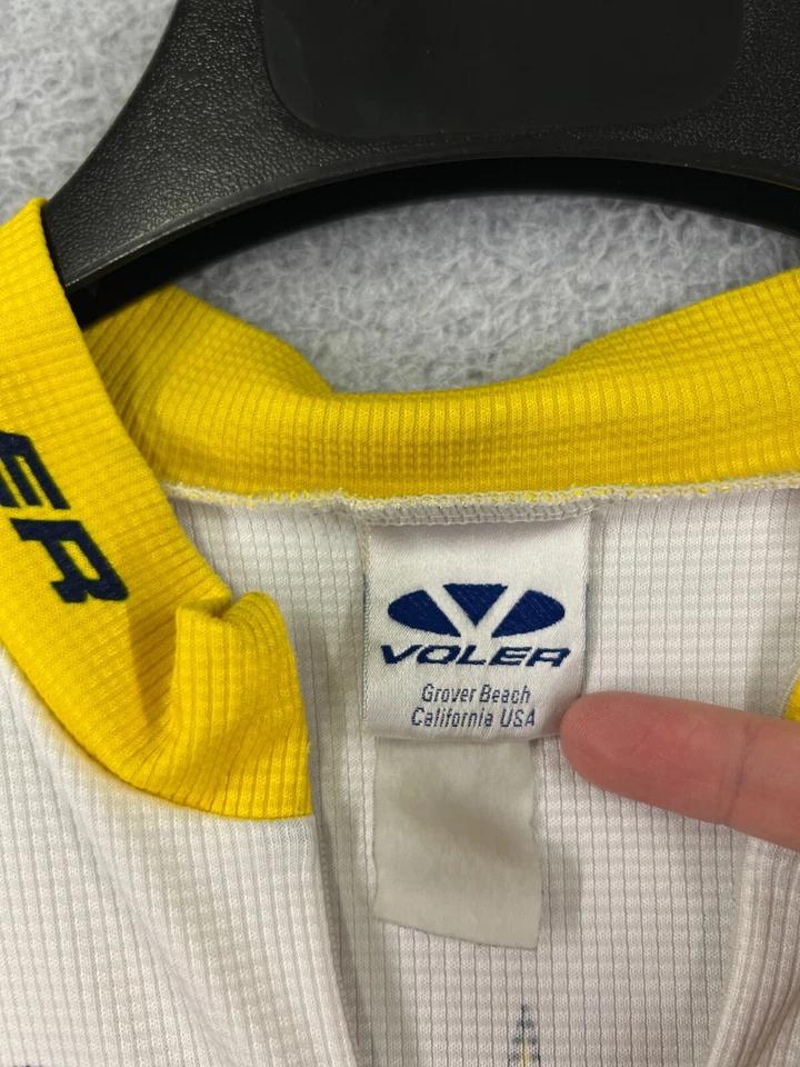 Voler Cycling Jersey Adult Large Yellow White San Diego 1/2 Zip Pockets Poly - Image 3 of 4