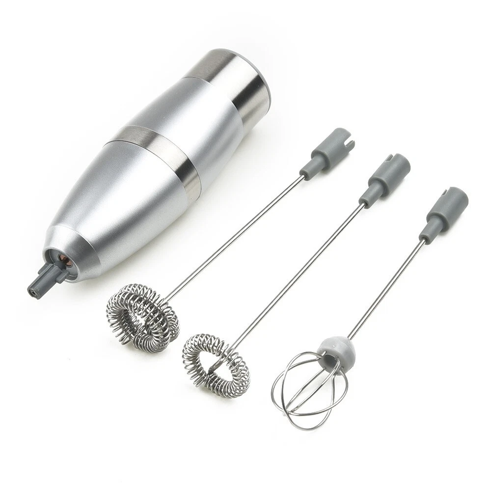 Milk Frother Handheld Double Spring Whisk Head Powerful Electric Spring 19000RPM