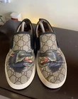 GUCCI GG Supreme Wolf Head Print Slip Ons beige 497105 US 6    UK 5,5