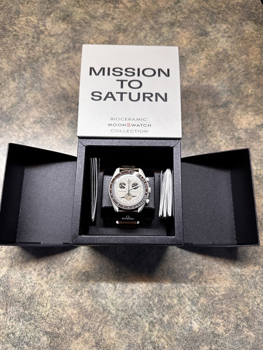 Swatch x Omega Bioceramic Moonswatch Mission To Saturn BRAND Swatch x Omega Bioceramic Moonswatch Mission To Saturn BRAND