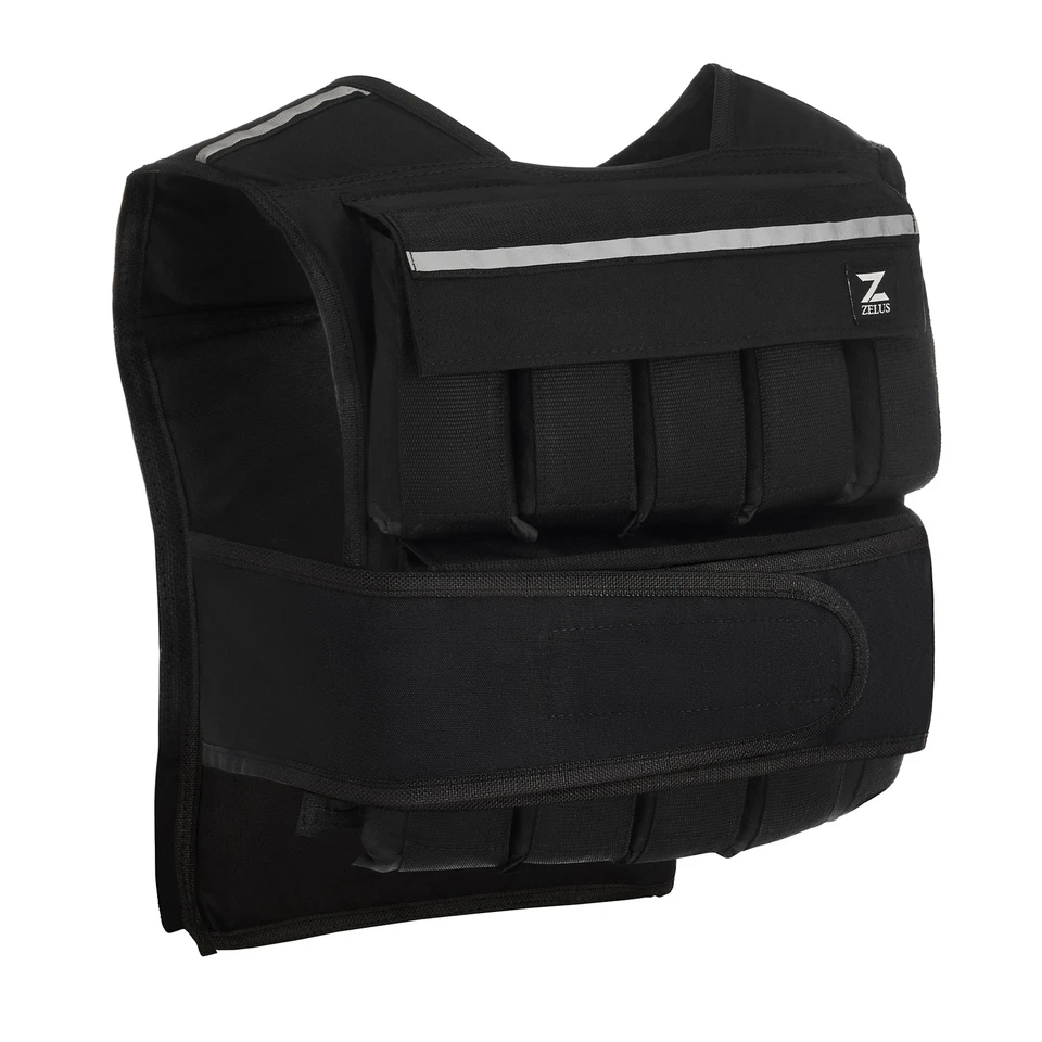 Chaleco con peso ajustable ZELUS 20/30/60LB para hombre entrenamiento de fuerza correr Foto 3 de 4