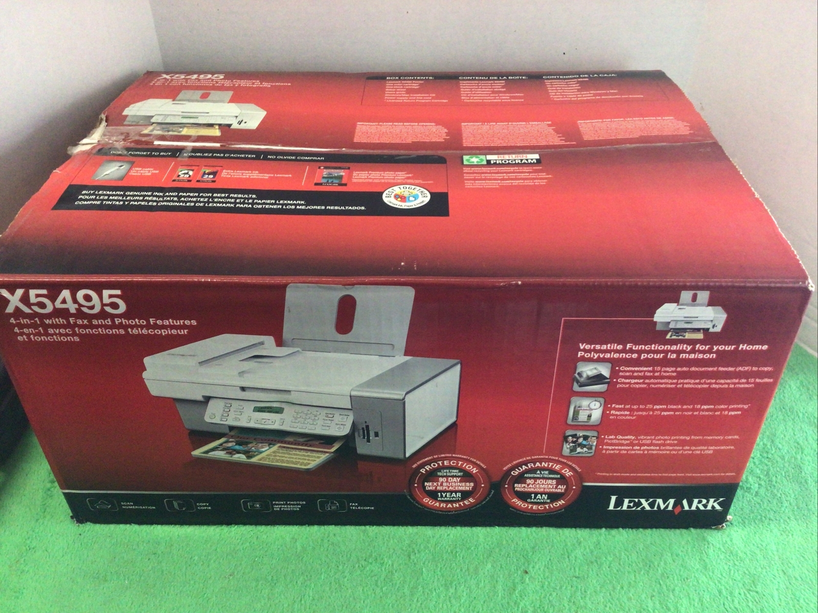 Lexmark X5495 Standard Inkjet Printer 