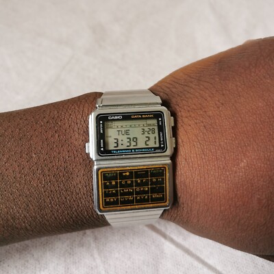 Casio Data Bank DBC-600 Taschenrechner Modul Uhr 563 Vintage