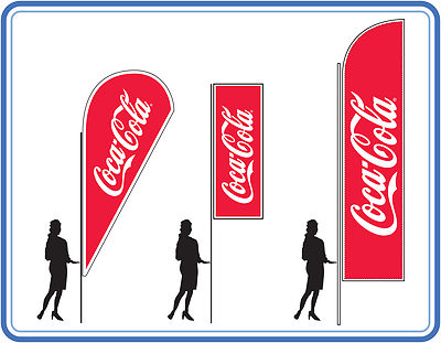 Coca Cola Flaggen Koksflaggen Banner Coca-Cola Flaggen Banner mit Stange & Sockel UK
