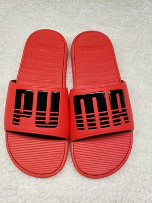 puma red eva flip flops