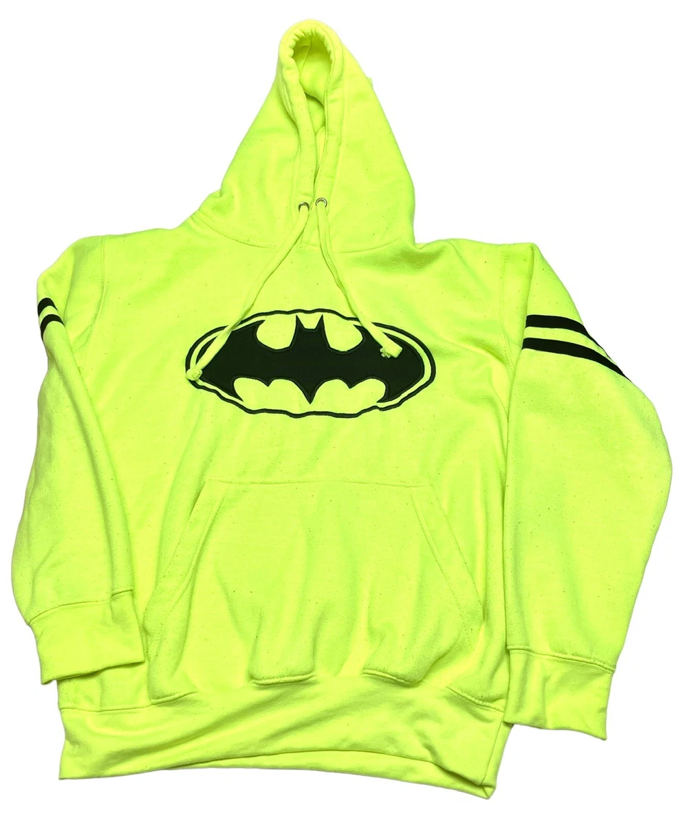 Neon yellow batman hoodie sale