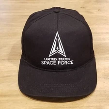 Space Force Hat Cap One Size Flex Stretch Fitted Black United State US Military