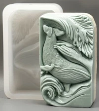 WHALE SILICONE MOLD  for soap making resin plaster clay gypsum