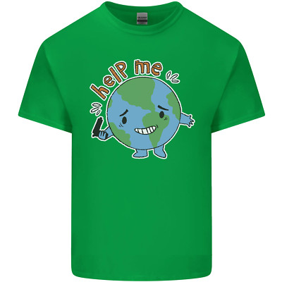 Help Me Climate Change Environment Herren Baumwolle T-Shirt Tee Oberteil