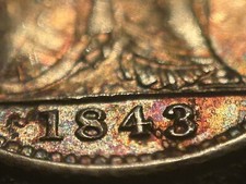 1843 Britannia Groat Victoria 4 Pence Silver British