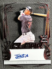2023 Leaf Trinity CLEAR RED ROOKIE AUTO Juan Brito 14/15