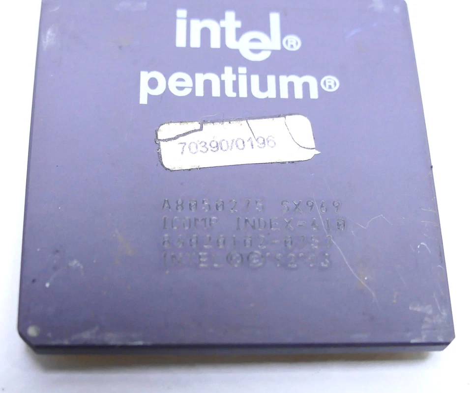 Intel Pentium i75 A8050275 SX969, Vintage CPU Prozessor, Sammlerobjekt I780 - Bild 4 von 4
